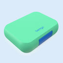 Bento-Style Lunch Box with Removable Divider - Spring Green/Blue