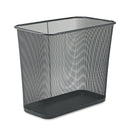 Rubbermaid Steel Mesh Wastebasket, Rectangular, 7.5 Gal, Black - RCPWMB30RBK