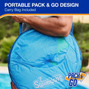 Spring Float Papasan Pool Lounger with Hyper-Flate Valve - Blue