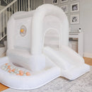 Mini Inflatable Bounce House with Ball Pit - White