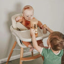 3-in-1 Convertible Wooden High Chair, Beige Color