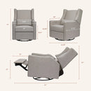 Kiwi Glider Power Recliner with Electronic Control and USB - Performance Gray