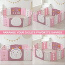 Foldable Playpen for Babies and Toddlers - Pink
