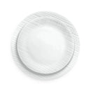18pc Vitrelle Linen Weave Dinnerware Set: Basket Weave Pattern, Service for 6, Includes Plates & Bowls, Dishwasher-Safe