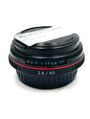 USED Pentax DA 40mm F2.8 Limited Lens