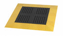 Notrax Interlocking Drainage Mat, PVC, Black with Yellow Border, 1 EA - 620S3060BY