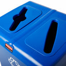 Rubbermaid (2) 23 gal Rectangular Recycling Station, Plastic, Blue - 1792339