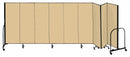 Screenflex Portable Room Divider, Number of Panels 9, 5 ft Overall Height, 16 ft 9 in Overall Width - CFSL509 BEIGE