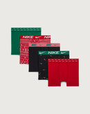Nike Dri-FIT Holiday Boxer Briefs 5-Pack Grade-School