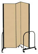Screenflex Portable Room Divider, Number of Panels 3, 6 ft. 8" Overall Height, 5 ft. 9" Overall Width - CFSL683 BEIGE