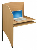 MooreCo Standard Add-A-Carrel, Teak - 89831