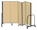 Screenflex Portable Room Divider, Number of Panels 5, 6 ft. Overall Height, 9 ft. 5" Overall Width - CFSL605 BEIGE