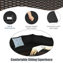 6 Pieces Patio Furniture Sofa Set With Cushions for Outdoor-Black