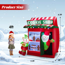 6.3 Feet Inflatable Gingerbread Cookie Shop With Santa Claus