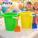 6 Pack Beach Buckets With Shovels – 7.5" Sand Pails & Shovels