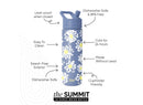 22oz Summit Daisy Water Bottle - Blue