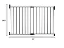 Push to Close™ Baby Gate - Extends 28.5" to 45" Wide, Metal, Dark Grey