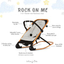 Rock With Me 2-in-1 Baby Rocker - Black & Grey