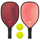 2 Player Wood Journey Pickleball Paddle and Ball Set - Pink/Burgundy