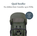 Compact Airplane Travel Stroller - Crocodile Green