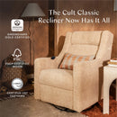 Kiwi Deluxe Power Recliner and Swivel Glider with Heat and Massage - Chai Shearling