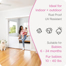 Safety 71" Wide x 33" Tall Retractable Baby Gate - 3118 - White