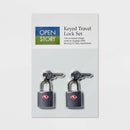 2pk Key Luggage Lock - Gray