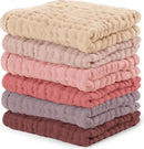 Muslin Burp Cloths Large 100% Cotton - Multicolor Girl, Pack of 10