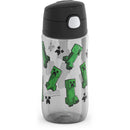 16oz Kids Plastic Water Bottle - Black/Green