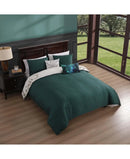 Bebejan Peacock Jardin 5 Piece Reversible Comforter Set - Queen
