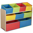 Deluxe 9-Bin Toy Storage Organizer Natural/Primary