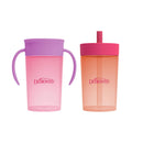 10oz Straw to 360° Cup Set - Pink/Coral - 2 Pack