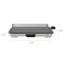 Beautiful XL Electric Griddle 12" x 22" - Non-Stick, Porcini Taupe
