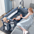 Baby Bassinet Bedside Crib, Pack and Play with Sheet
