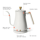 1-Liter Electric Gooseneck Kettle 1200 W White Icing by Drew Barrymore