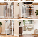 Extra Tall Cat Gate for Doorway - White