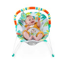 Rainforest Vibes 3-Point Harness Vibrating Baby Bouncer with -Toy bar