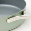 5qt Nonstick Ceramic Coated Aluminum Saute Pan Sage Green - ™