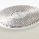 1.5qt Nonstick Ceramic Coated Aluminum Sauce Pan - Cream