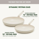Rio Advanced 2pc (10" and 12") Ceramic Nonstick Fry Pan Set - Cream