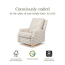 Electronic Swivel Glider Recliner - Tan Gingham