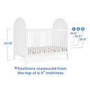 Eloise 4-in-1 Convertible Crib - Bianca White