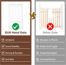 Freestanding Dog Gate with Door - White