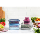 10pc Plastic Food Storage Container Set with Skid Free Soft Base