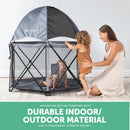 Portable Playard with Sun Canopy - Grey
