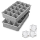 Set of 2 Perfect Cube Ice Tray Set Oyster Gray