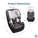Pria All-in-One Convertible Car Seat - Blackened Pearl