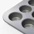 12-Cup Nonstick Muffin Pan with Lid - Grey