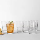 Glass Stackable Tall Tumblers Set of 6