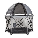 Portable Playard with Sun Canopy - Grey